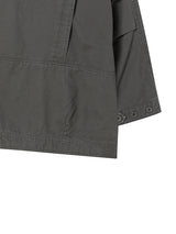 DETACHABLE HOOD FIELD JACKET CHARCOAL