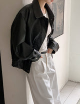 #LV Vintage Black Leather Jacket 