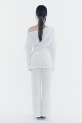 RUBY HOOK LAYERED PANTS cream