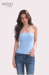 Dot Color Pad Tube Top