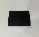 シュニアバンディングボタンパンツスカート (black)