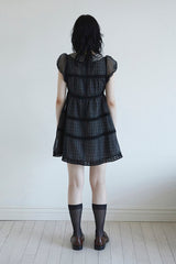 BABYDOLL DRESS IN BLACK CHECK