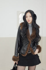 Chic Mood Brown Fur Cardigan
