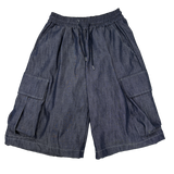  natural denim bermuda pants