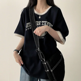 1817 カラーマッチングラウンド半袖Tシャツ