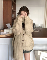 [wool20%] Ellie Bokashi handmade knit cardigan
