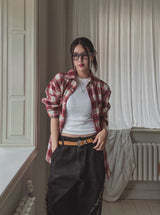 Motsu Loose Fit Checkered Shirt