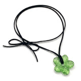 Acrylic Flower Necklace [Green]