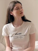 ベーシックレタリングTシャツ ホワイト