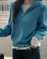 [MADE] ミオンセミジップアップニット