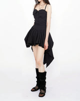 Queen's Shirred Bustier + Asymmetrical Flare Skirt Set