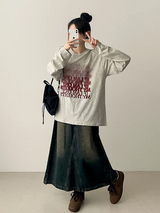 NT グラディエントノイズプリンティド長袖Tシャツ