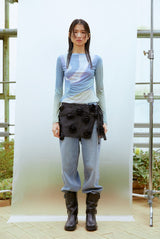 Asymmetric Ruched トップ(ブルー)