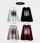 NT グラディエントノイズプリンティド長袖Tシャツ