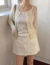 Rivet Basic A-line Mini Skirt Pants (2color)