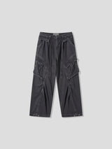 ベルティドカットラインダイイングカーゴパンツ