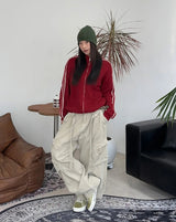 Raven Belted Dyeing Cargo Pants
