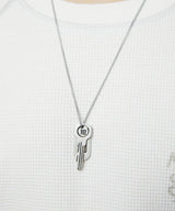 M KEY DOG TAG NECKLACE_SILVER