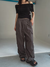 loopy pocket cargo nylon pants