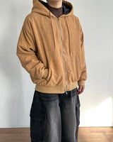 Work Corduroy Hood Zip-Up