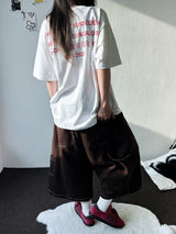 Sunroom Back Letter Tattoo Graphic Oversized Tee 4color