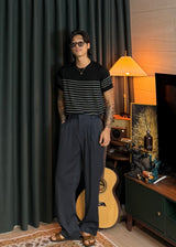 Linea Stripe Dangara Short Sleeve Knit 3COLOR