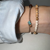 drop cat's eye knot bracelet (brown)