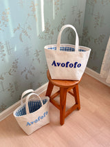 Signature canvas check tote bag