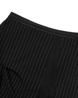 DOZI - Pinched Stripe Skirt _ BLACK