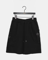 Scent U Studded Pintuck Banding Bermuda Sweatpants