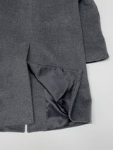 [Merino wool 90%] ステッチ襟付きハーフコート
