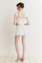 LILY MINI SKIRT white