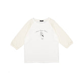 Bonnie Two Tone Slub Raglan Tee (ivory/cream)