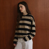 Big Striped T-Shirt_Beige