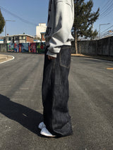 Nodric Slub Wide Flare Denim Pants