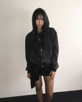 Pigment unbalanced hood jumper