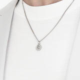 Men's Necklace Circle Pendant Stainless Steel _CLEF BUZZ NEC
