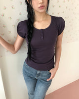 ラロムパフ半袖Tシャツ