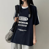 ティニートラックラインオーバーサイズフィットショートスリーブTシャツ