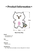 BIG CAT KEY-RING / WHITE