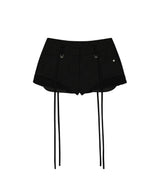 Micro Wool Shorts / Black