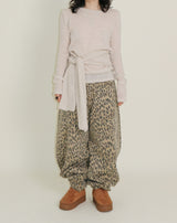 (Leopard Item) Kiya leopard printed balloon-fit wide pants
