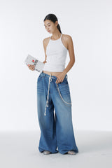 TENCEL WIDE DENIM PANTS (BLUE)