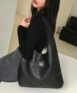 CROAKER SIGNITURE LEATHER SHOULDER BAG UNISEX 