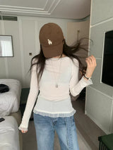 シアーフリルTシャツ - 2 colours