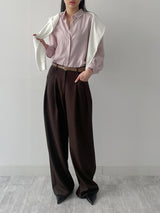 Launer Pocket Two-Tuck Wide Slacks