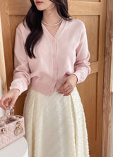 26SS★ Sotime Tassel Jacquard Flared Skirt
