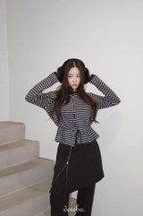 Liz Napping Stripe Strap Tee