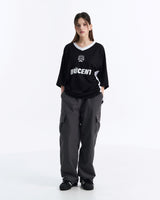 サッカーユニフォームフットボールTシャツ(Black, White)