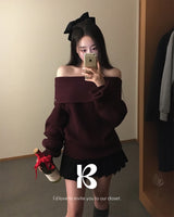 [ORIGINAL] DARE Off-Shoulder Rib Knit